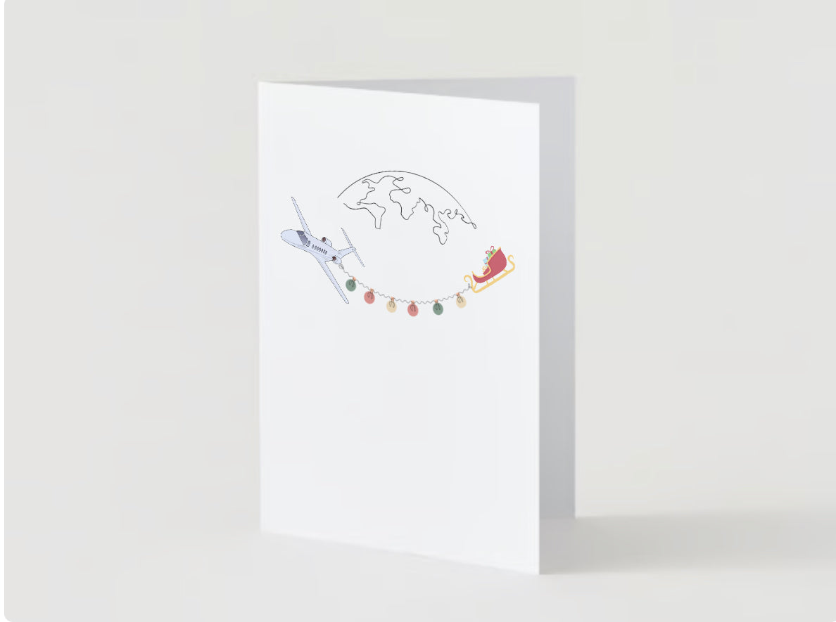 Happy Holidays sleigh - Blank inside